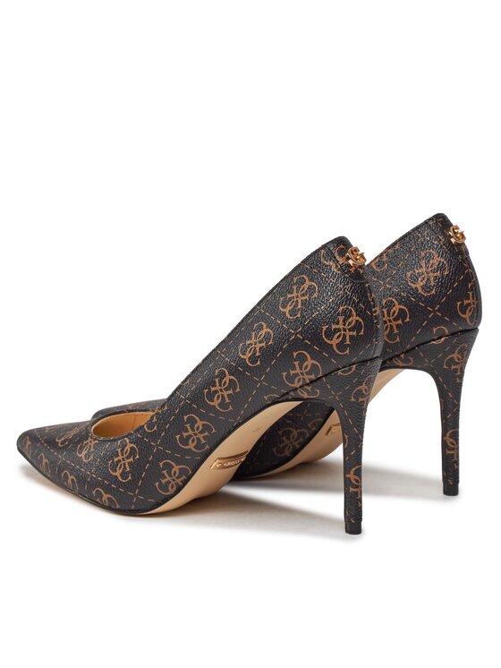 Guess Guess Čevlji z visoko peto Rica5 FL8RI5 Rjava