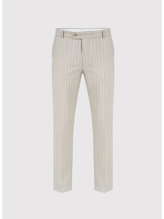 Pako Lorente Pako Lorente Spodnie garniturowe P26SP-6G-027 Beżowy Slim Fit