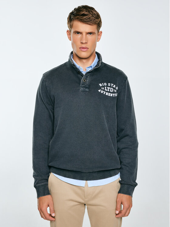 BIG STAR BIG STAR Bluza JULIAN Czarny Basic Fit