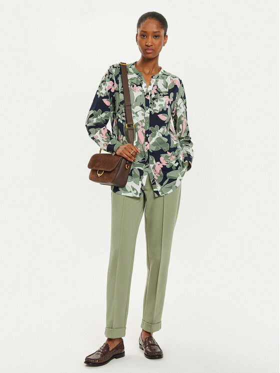 Olsen Olsen Camicia 12001907 Verde Regular Fit