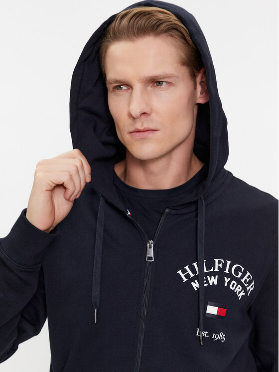 Tommy Hilfiger Tommy Hilfiger Pulóver Arched Varsity MW0MW33644 Sötétkék Regular Fit