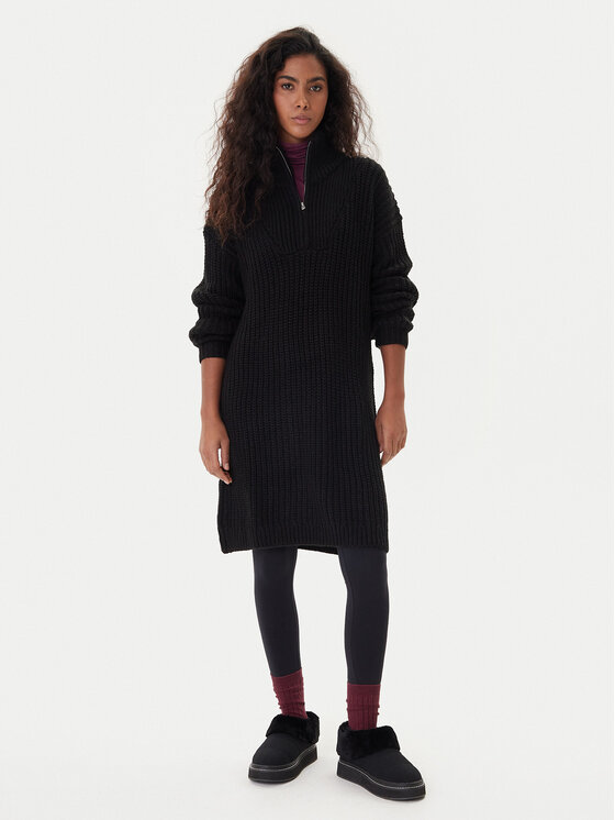 Roxy Roxy Strickkleid Home Again SD ERJKD03535 Schwarz Regular Fit