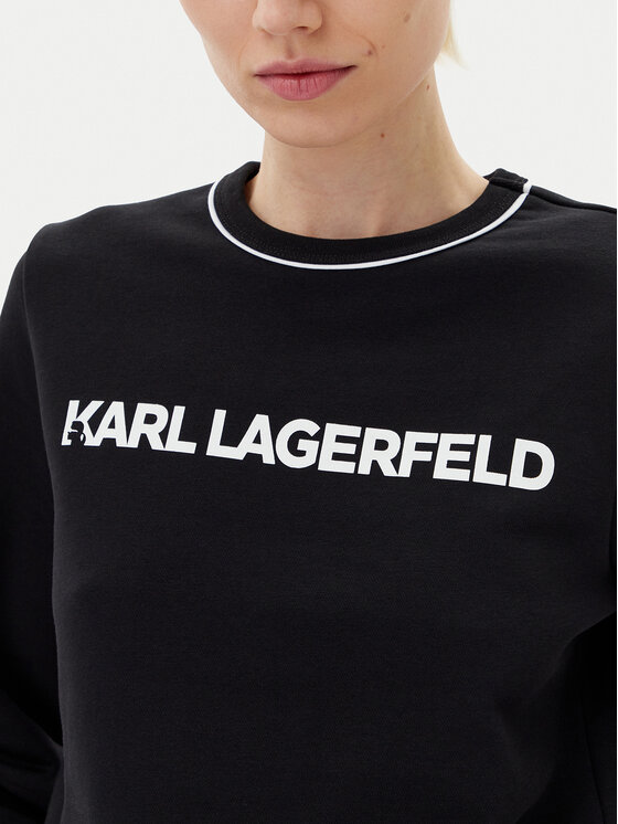 KARL LAGERFELD KARL LAGERFELD Bluză A2W20066 Negru Regular Fit