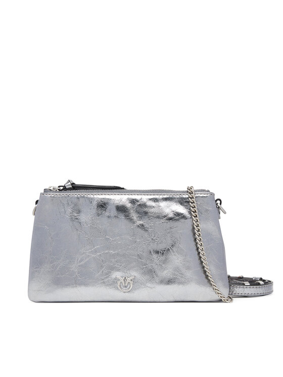 PINKO PINKO Borsetta Double Mini Al 25-26 PLTT 105359 A2OT Argento