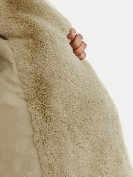 BOSS Boss Pelzmantel Curmeta 50524986 Beige Oversize