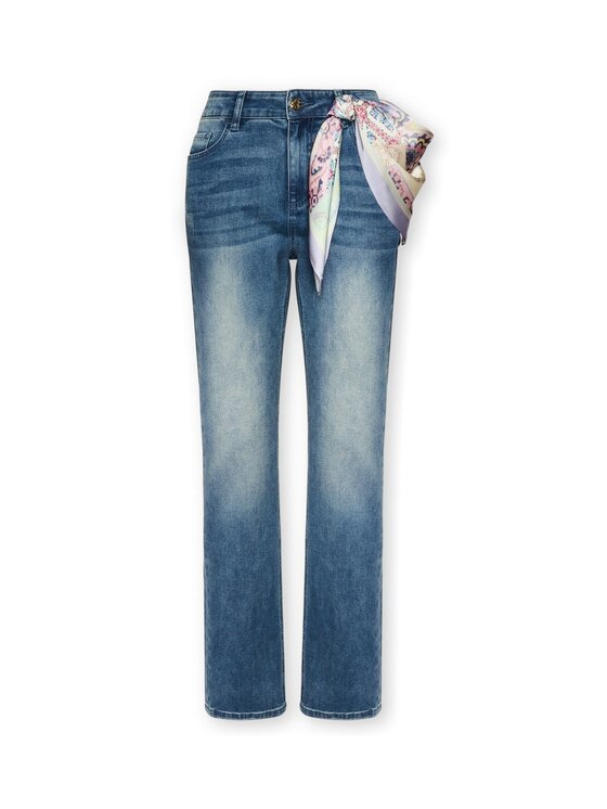 Elena Mirò Elena Mirò Jeansy P527P000409N024 Turkusowy Regular Fit
