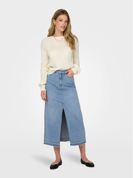 JDY JDY Farmer szoknya Bella 15317441 Kék Regular Fit