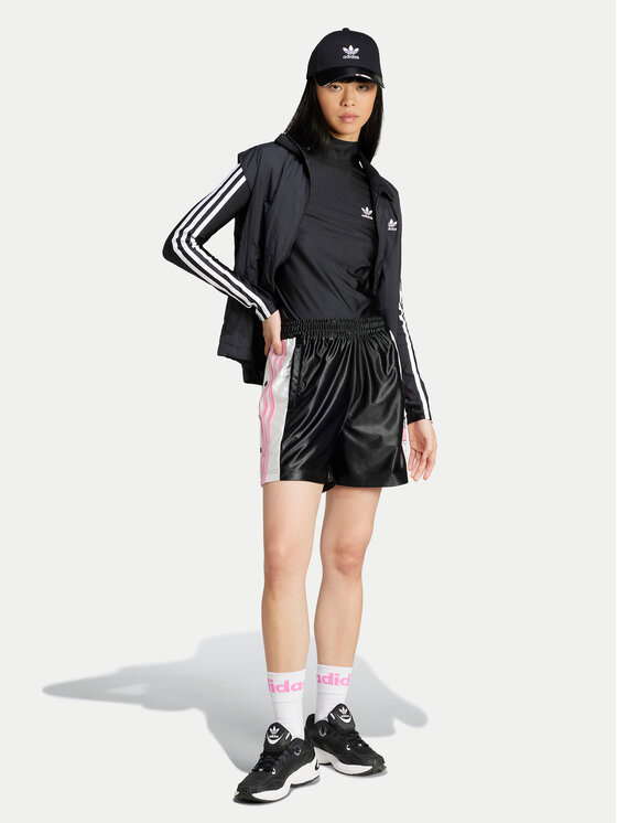 adidas adidas Bluse adicolor 3-Stripes IZ3200 Schwarz Slim Fit