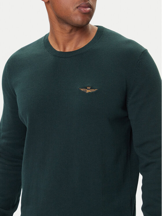 Aeronautica Militare Aeronautica Militare Džemper 252MA1611UL00506 Zelena Regular Fit
