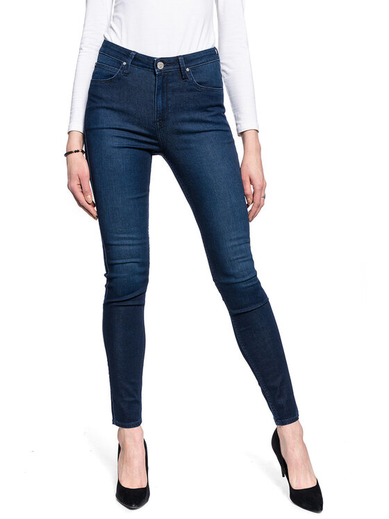 Lee Lee Jeansy SCARLETT HIGH Niebieski Skinny Fit