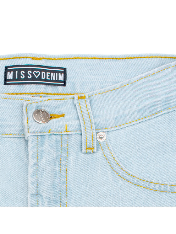 MissDenim MissDenim Szorty jeansowe High Waist Niebieski Regular Fit