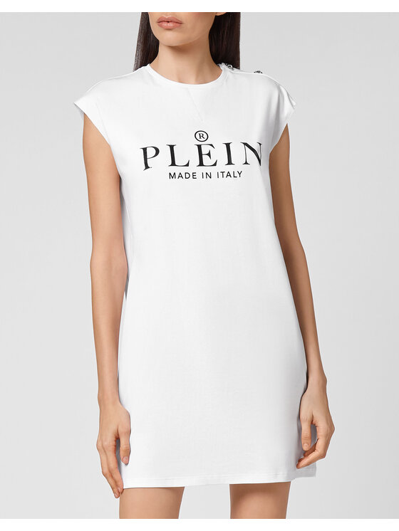 PHILIPP PLEIN PHILIPP PLEIN Každodenní šaty 3445 Bílá Over Fit