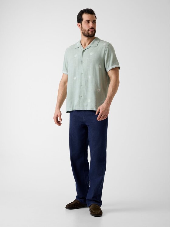 Guess Guess Košile 181848 Zelená Classic Fit