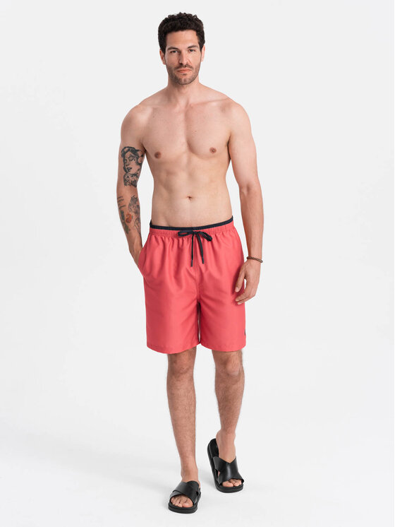 Ombre Ombre Szorty kąpielowe OM-SRBS-0141 Różowy Regular Fit
