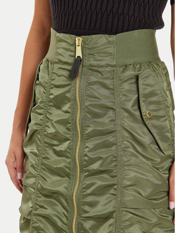 Alpha Industries Alpha Industries Midi suknja 148067 Zelena Regular Fit