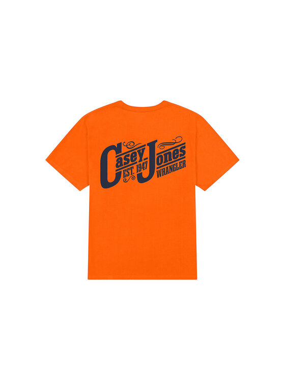 Wrangler Wrangler T-shirt CASEY GRAPHIC TEE Arancione Regular Fit
