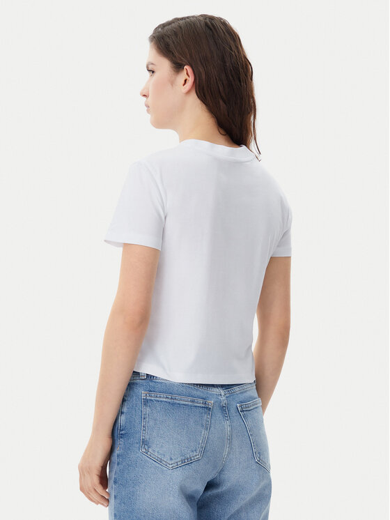 Calvin Klein Jeans Calvin Klein Jeans Tricou Baby Tee J20J223113 Alb Slim Fit