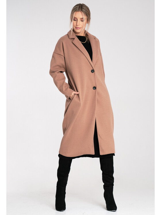 FIGL FIGL Παλτό M1292 Μπεζ Regular Fit