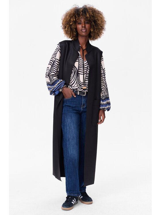 blue shadow blue shadow Kamizelka Dijon Czarny Regular Fit