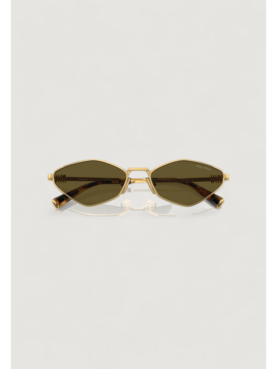 Miu Miu Miu Miu Okulary przeciwsłoneczne 0MU 56ZS 5AK09Z Złoty