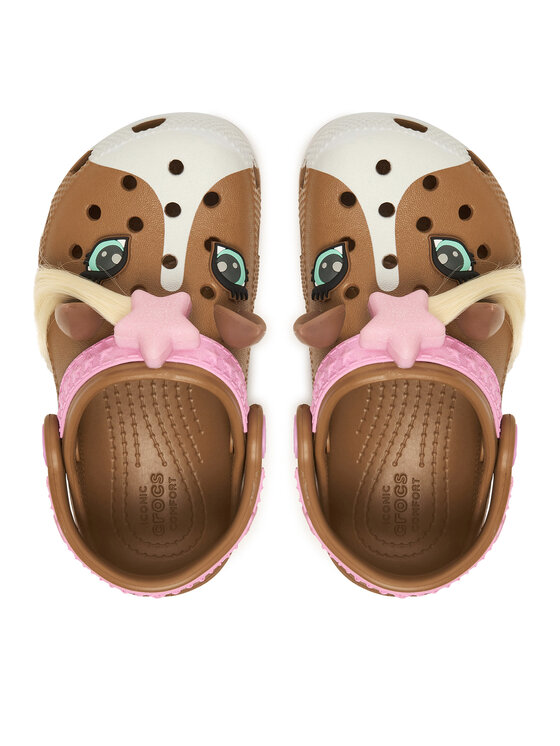 Crocs Crocs Natikači Toddler Classic IAM Horse Clog 211371 Rjava
