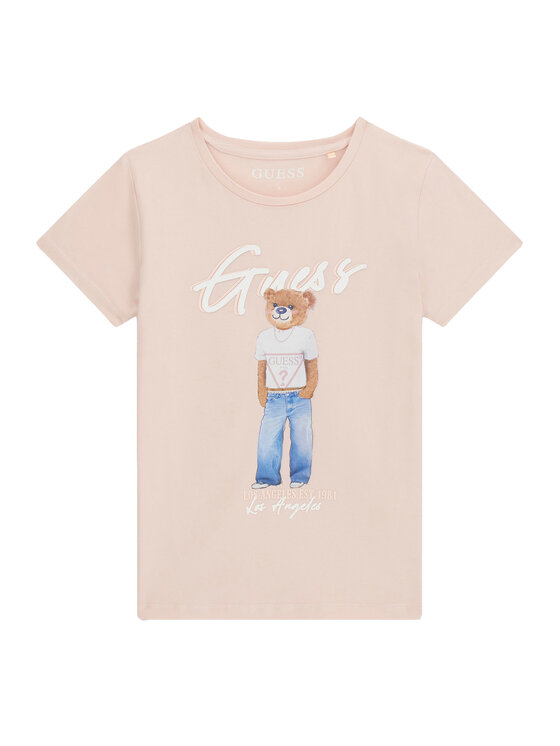 Guess Guess Marškinėliai J6GI04 K6YW4 Rožinė Regular Fit