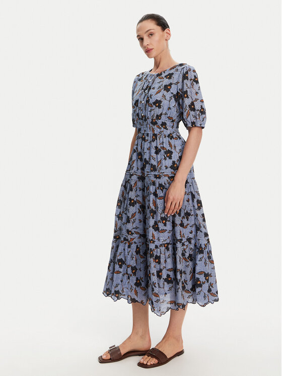 Pepe Jeans Pepe Jeans Sukienka letnia Eva PL953695 Błękitny Regular Fit