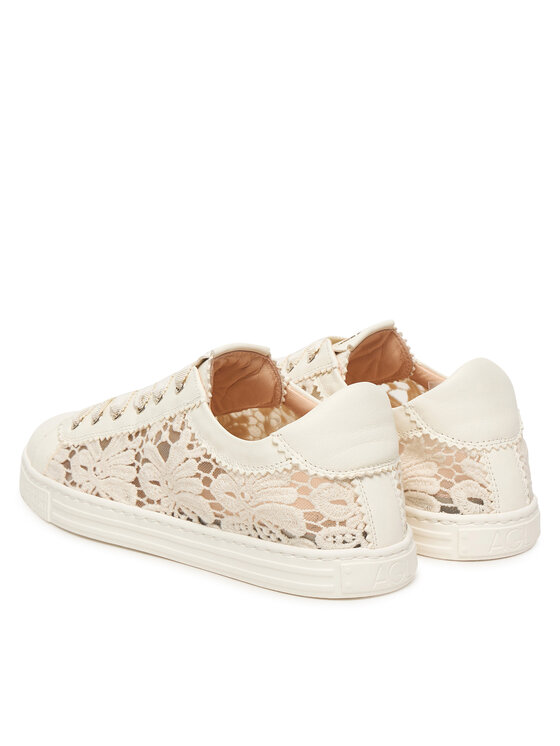 AGL AGL Sneakersy Sade Fabric D936031PGKT046C253 Écru