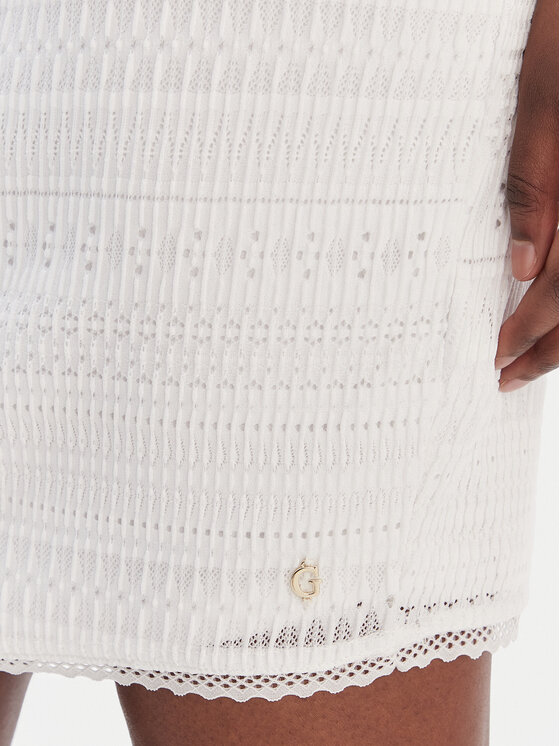 Guess Guess Повсякденна сукня W6GK15 K2950 Білий Slim Fit