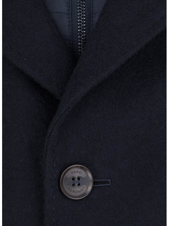 Pako Lorente Pako Lorente Płaszcz zimowy P24WP-7X-018 Granatowy Slim Fit