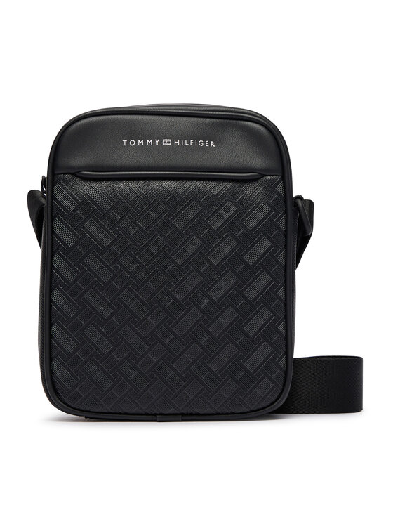 Tommy Hilfiger Tommy Hilfiger Мъжка чантичка Th Modern Monogram Mini Reporter AM0AM14844 Черен