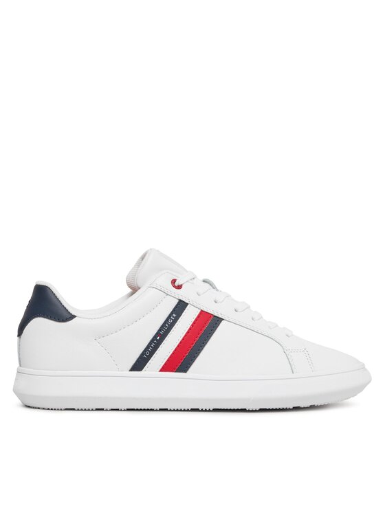 Tommy Hilfiger Tommy Hilfiger Sneakersy Essential Leather Cupsole FM0FM04921 Biela