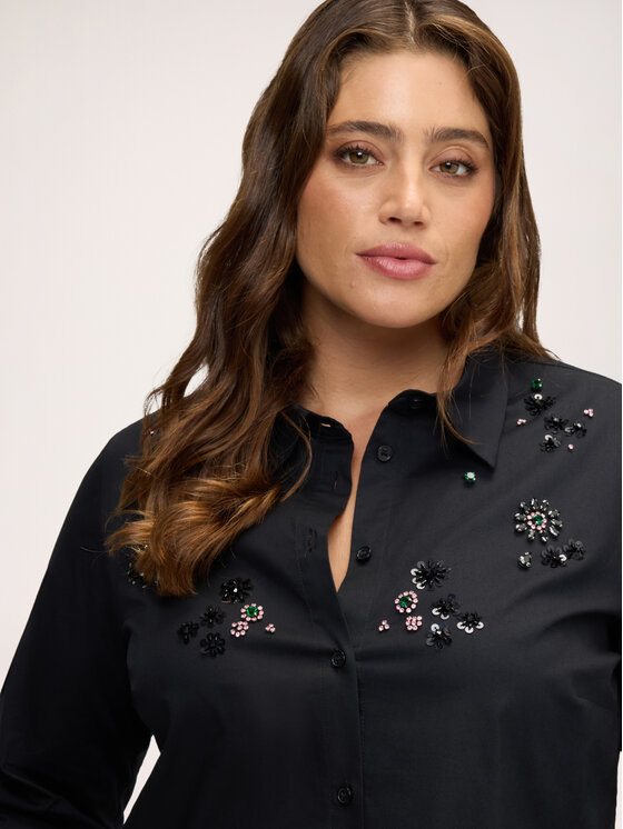 Fiorella Rubino Fiorella Rubino Koszula 5010T001525N033 Czarny Regular Fit
