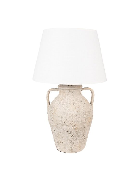 Lampa MIAhome, stołowa terracotta beżowa 40x65 cm