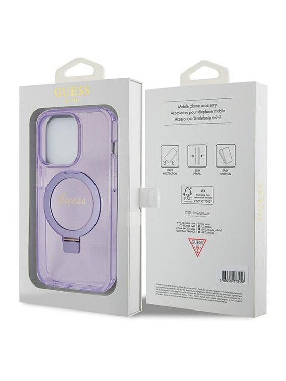 Guess Guess Etui na telefon iPhone 13 Pro Max Fioletowy