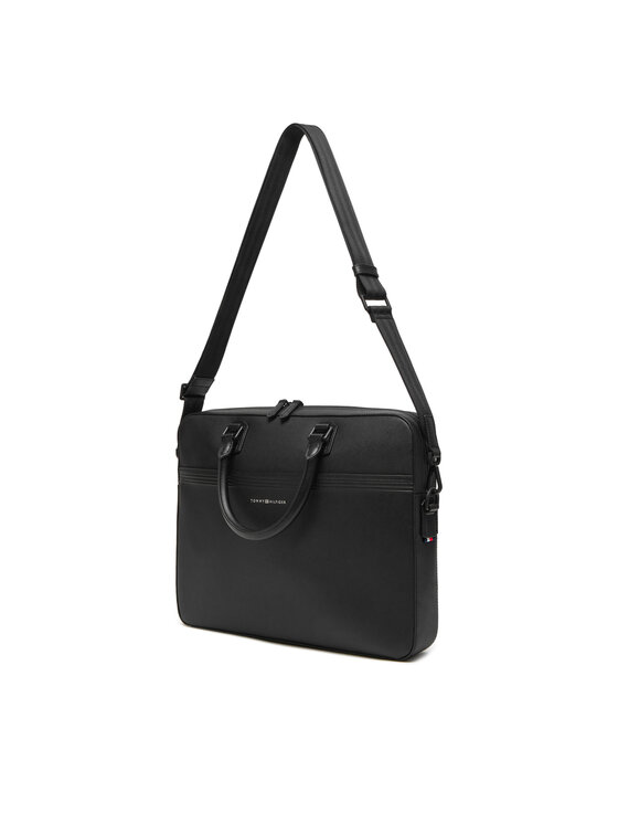 Tommy Hilfiger Tommy Hilfiger Nešiojamo kompiuterio krepšys Th Business Leather Comp Bag AM0AM13214 Juoda