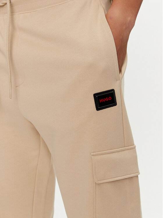 HUGO Hugo Spodnie dresowe Dwellrom_Gel 50528176 Beżowy Relaxed Fit