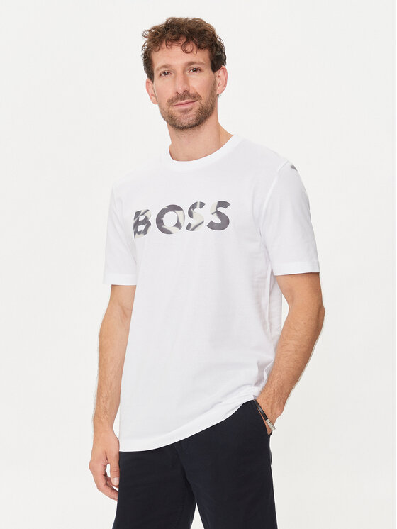 Boss T-shirt Thompson 15 50513382 Bijela Regular Fit