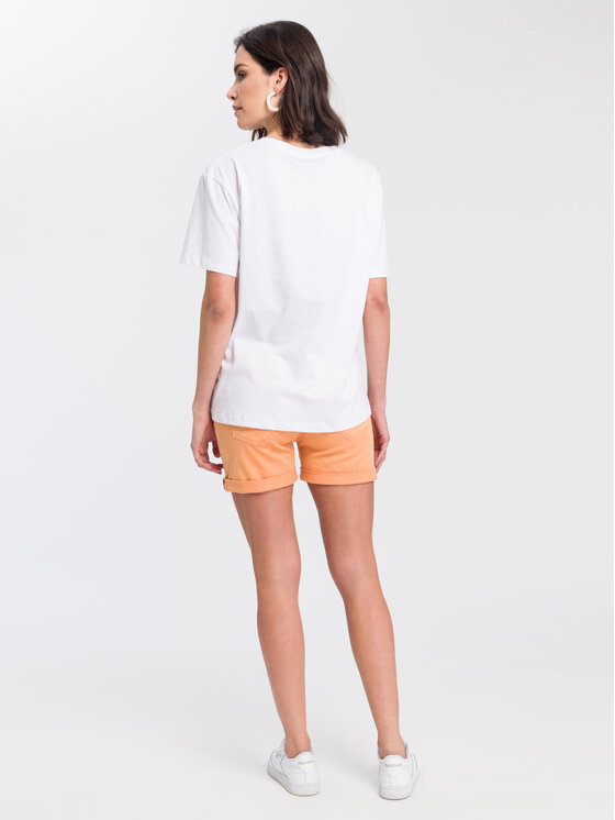 Cross Jeans Cross Jeans T-Shirt 55937-008 Biały Oversize