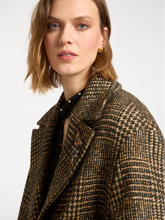 Elena Mirò Elena Mirò Cappotto 8150P000060N001 Marrone Over Fit