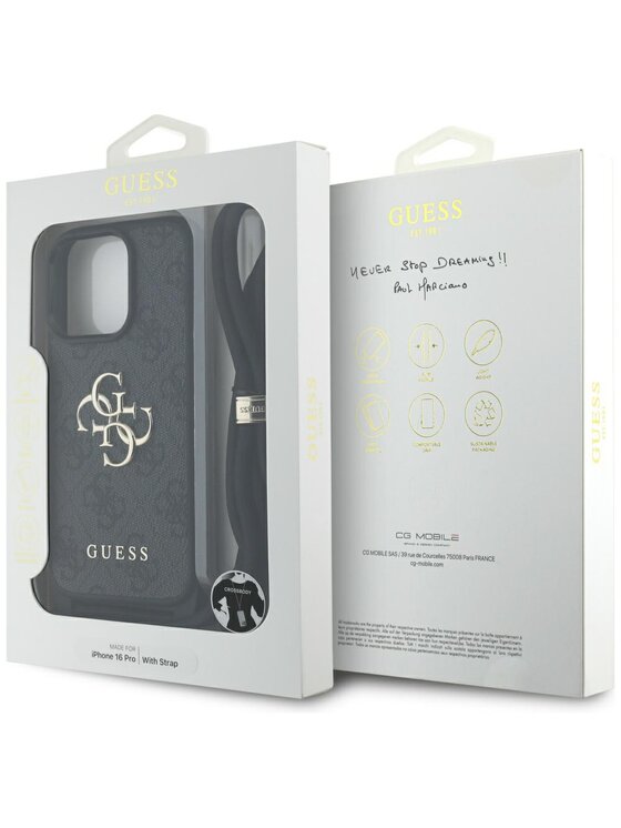 Guess Guess Etui na telefon Apple iPhone 16 Pro Czarny