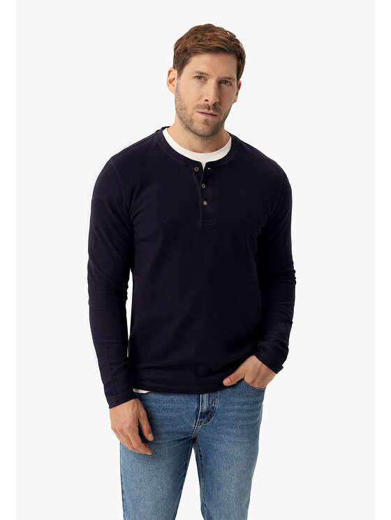 Volcano Męski Longsleeve, rozmiar XXL, Granatowy, L-ONYX