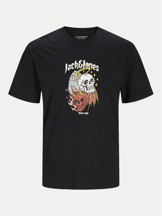 Jack&Jones Jack&Jones T-särk Seven Skull 12262491 Must Regular Fit