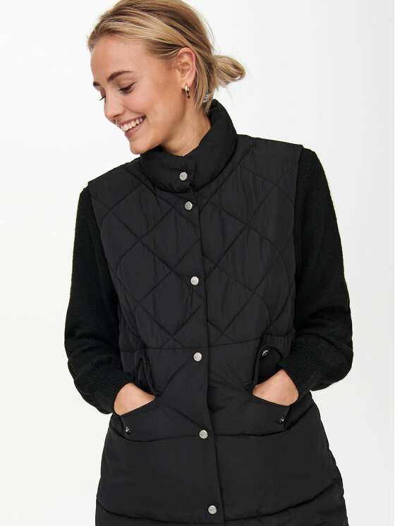ONLY ONLY Bezrękawnik 15238994 Czarny Regular Fit