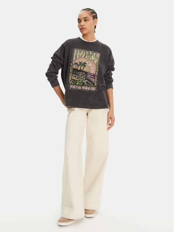 Roxy Roxy Majica dugih rukava ERJKT04276 Siva Relaxed Fit