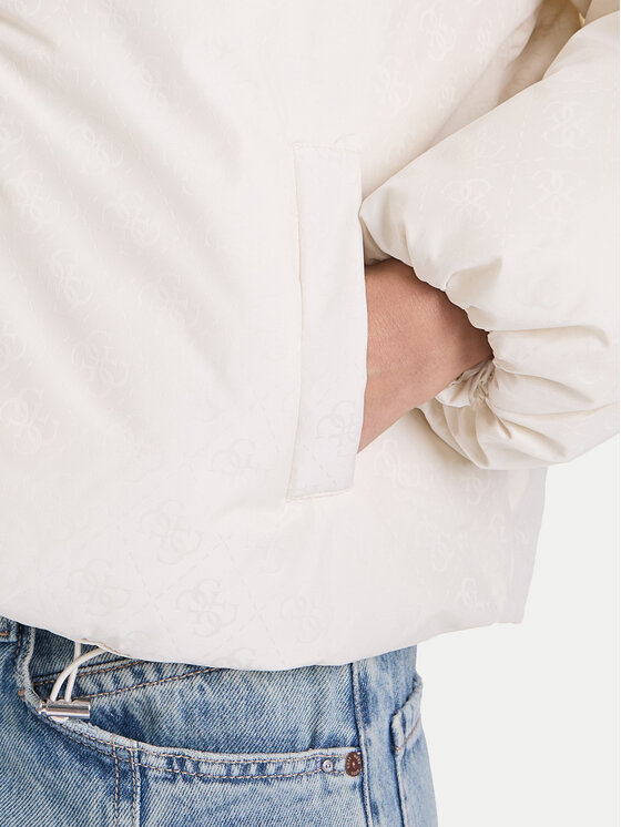 Guess Guess Μπουφάν χειμωνιάτικο V5BL07 WGLW2 Εκρού Relaxed Fit