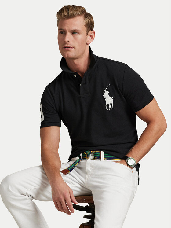 Polo Ralph Lauren Polo Ralph Lauren Polo majica 710688969001 Črna Custom Slim Fit