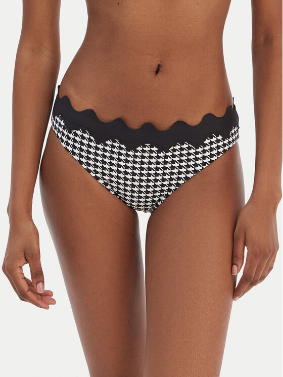 Seafolly Seafolly Bikini-Unterteil Gia Check Ric Rac 40711-282 Schwarz