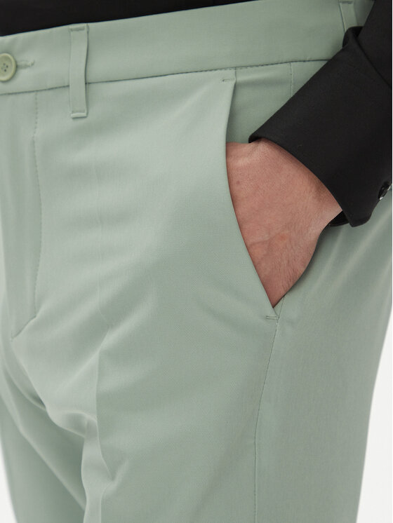 BOSS BOSS Kalhoty z materiálu T_Commuter-Slim 50534303 Zelená Slim Fit