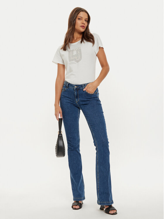 Liu Jo Liu Jo Marškinėliai TF4209 J6040 Balta Regular Fit